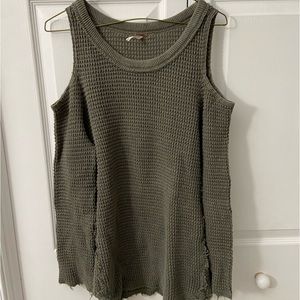 Free People sweater with cut out shoulders